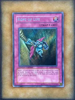 Yugioh Rope of Life SD2-ENDE1 Secret Rare Limited Edition LP - Image 1