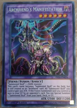 Yugioh Archfiend’s Manifestation FIGA-EN034 Secret Rare 1st Ed NM - Image 3