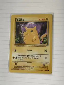 Pikachu Base Set Yellow Cheeks Regular Card 058/102 NM Condition - Image 1