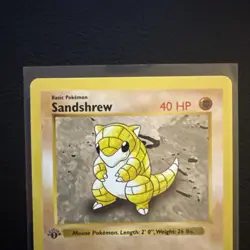 Pokemon Sandshrew 62/102 1st Edition Shadowless Base Set Card Unplayed Near Mint - Image 3