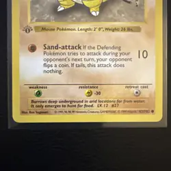 Pokemon Sandshrew 62/102 1st Edition Shadowless Base Set Card Unplayed Near Mint - Image 4