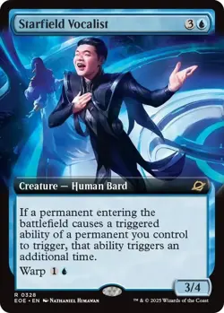 NM Extended Art Foil Starfield Vocalist, MTG, Edge of Eternities, Magic, 328 - Image 1