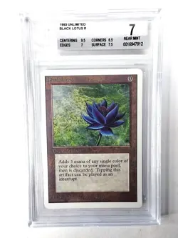 Black Lotus Unlimited Graded BGS7 NM 1993 Rare MtG - Image 1