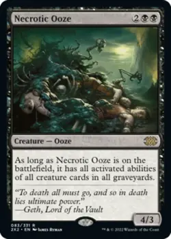 Necrotic Ooze - Foil Magic mtg Heavy Play, English Double Masters 2022 x1 - Image 1