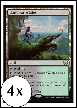 MTG - 4 x Llanowar Wastes - Duskmourn Commander - Playset 4x x4 - Image 1