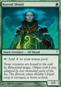 MTG Boreal Druid - Foil, Moderate Play, English Coldsnap - Image 2