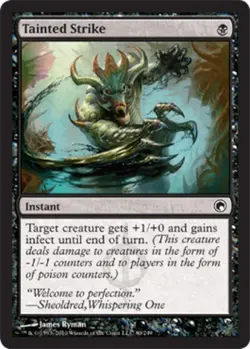 Moderate Play, English MTG Regular Tainted Strike Scars of Mirrodin Magic the Ga - Image 1