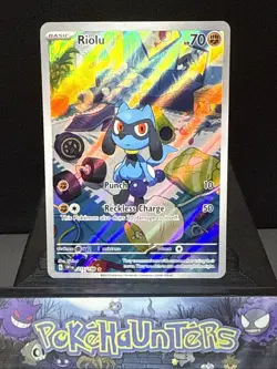 Pokemon Card Riolu 215/198 Scarlet & Violet Base Illustration Rare Near Mint - Image 1