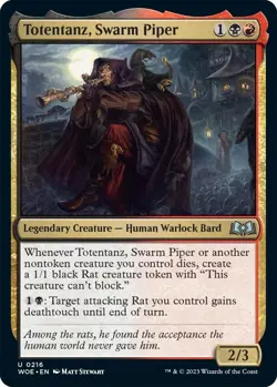 Foil - Totentanz, Swarm Piper - 216 / NM / English MTG - Image 1
