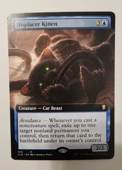 Mtg Commander Legends Battle For Baldur's Gate Displacer Kitten Extended Art NM  - Image 1