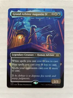 MTG  Grand Arbiter Augustin IV BORDERLESS FOIL  379  2X2 - Image 1