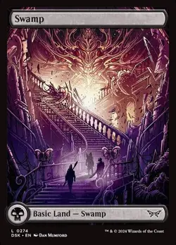 MTG Full Art Swamp #274 Land Card DSK Duskmourn: House of Horror NM - Image 2