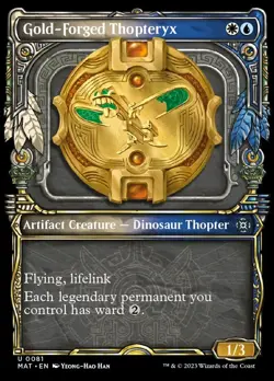 Gold-Forged Thopteryx (Showcase) [March of the Machine: The Aftermath] Magic MTG - Image 1