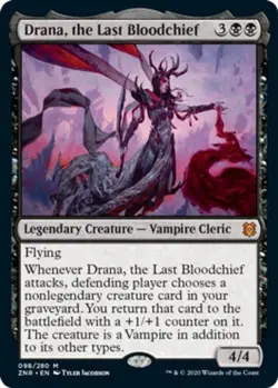 Near Mint, English - 1 x MTG Drana, the Last Bloodchief Zendikar Rising - Image 2