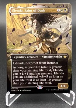 Elenda, Saint of Dusk (Borderless, Regular, #346, NM) Foundations (FDN), MTG - Image 1