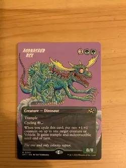 Agonasaur Rex Showcase Art Rare, Aetherdrift #343, MTG Magic The Gathering - Image 2