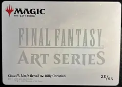 MTG Final Fantasy Art Series GOLD Signature 23 / 53 Cloud's Limit Break - Image 2