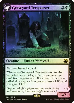 Graveyard Trespasser  / Graveyard Glutton Foil Innistrad: Midnight Hunt NM MTG - Image 2