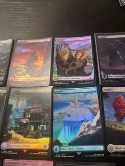 Magic The Gathering Final Fantasy - 10 Foil Land Card Lot - 100% Holo - Image 3