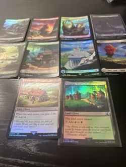 Magic The Gathering Final Fantasy - 10 Foil Land Card Lot - 100% Holo - Image 6