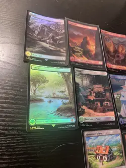 Magic The Gathering Final Fantasy - 10 Foil Land Card Lot - 100% Holo - Image 7