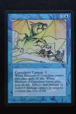 Magic The Gathering MTG ILLUSIONS OF GRANDEUR Ice Age HP Damaged - Image 1