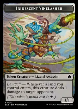 Iridescent Vinelasher Token Light Play, English Magic the Gathering MTG Bloombur - Image 1