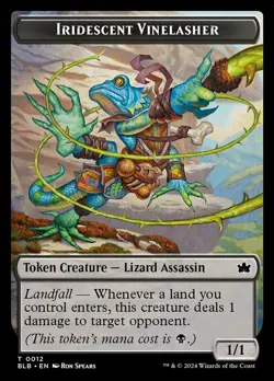Iridescent Vinelasher Token Light Play, English Magic the Gathering MTG Bloombur - Image 2
