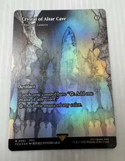 Crystal of Altar Cave Chromatic Lantern Borderless R Foil 0061 Final Fantasy MTG - Image 1