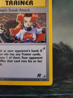 1995 Pokemon Rockets Sneak Attack Trainer Holo Card - Image 4