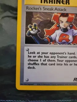 1995 Pokemon Rockets Sneak Attack Trainer Holo Card - Image 5