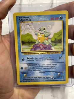 SQUIRTLE 93/130 Base Set 2 Regular Pokemon Card NM Vintage Vtg Nintendo WOTC TCG - Image 1