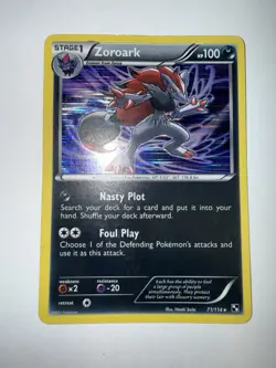 LP Zoroark 71/114 Holo Black White Rare Pokemon card English - Image 1