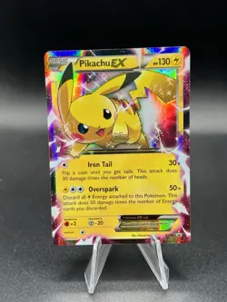 Pokemon 2015 Pikachu EX XY84 Black Star Promo Light Play Condition LP YQ1 - Image 1