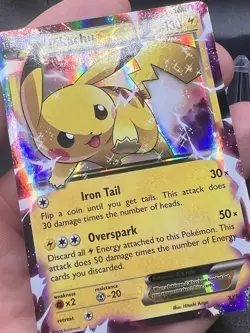 Pokemon 2015 Pikachu EX XY84 Black Star Promo Light Play Condition LP YQ1 - Image 2