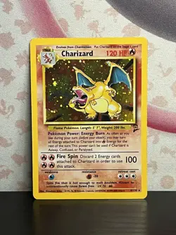 Pokemon TCG Charizard 004/130 Base Set 2 Holo Rare Vintage Card WOTC 2000 MP - Image 1