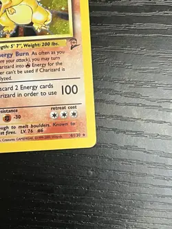 Pokemon TCG Charizard 004/130 Base Set 2 Holo Rare Vintage Card WOTC 2000 MP - Image 5