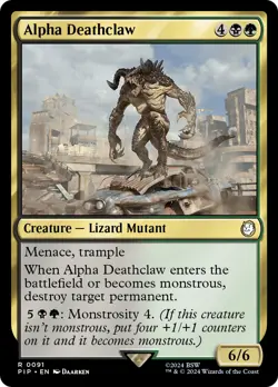 Alpha Deathclaw #91 | Near Mint | Fallout Magic MTG - Image 1