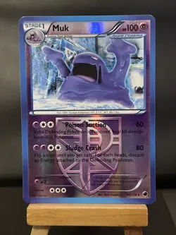 Pokemon Card Muk 46/116 Black & White Plasma Freeze Rare Reverse Holo Light Play - Image 4