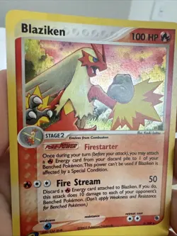 Pokémon TCG Blaziken Holo Ruby and Sapphire Card 3/109 - Image 1
