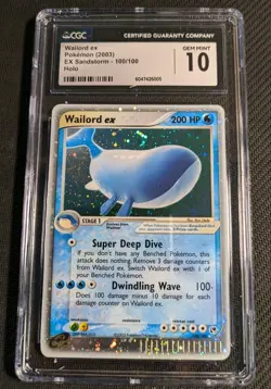 Pokémon Wailord EX 100/100 Sandstorm Holo Rare PSA/CGC 10 Gem Mint! - Image 5