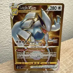 Pokémon TCG SWSH Silver Tempest Lugia VSTAR Card 211/195 Gold Secret Rare - Image 7