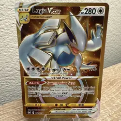 Pokémon TCG SWSH Silver Tempest Lugia VSTAR Card 211/195 Gold Secret Rare - Image 8