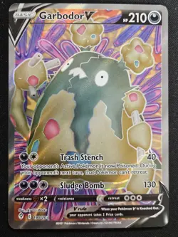 Garbodor V 190/203 SWSH Evolving Skies Full Art Ultra Rare Holo Pokémon 2021 NM - Image 3