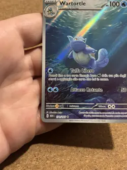 Wartortle 171/165 Full Art Set Mew 151 Italian Pokemon Card Poor Damaged - Image 2