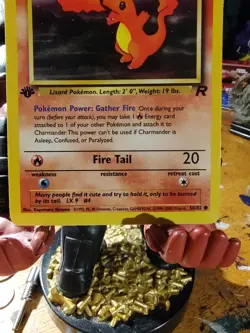 1st Edition Charmander 50/82 Team Rocket Set Rare Vintage Pokemon Card - Mint - Image 2