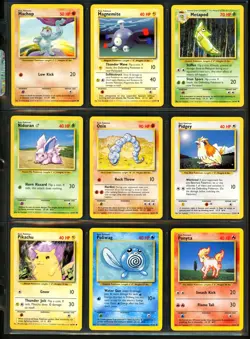 1999-2000 Pokemon BASE SET 4TH PRINT Edition NEAR COMPLETE Non Holo COMMON Cards - Image 10