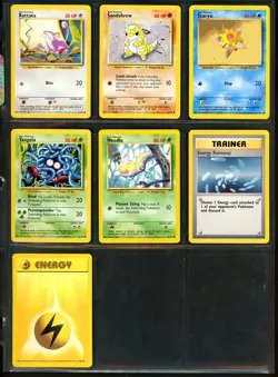 1999-2000 Pokemon BASE SET 4TH PRINT Edition NEAR COMPLETE Non Holo COMMON Cards - Image 11