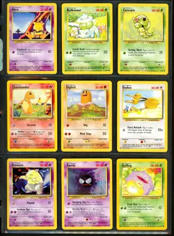 1999-2000 Pokemon BASE SET 4TH PRINT Edition NEAR COMPLETE Non Holo COMMON Cards - Image 2