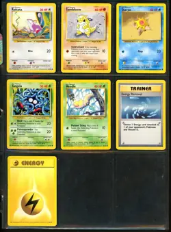 1999-2000 Pokemon BASE SET 4TH PRINT Edition NEAR COMPLETE Non Holo COMMON Cards - Image 4